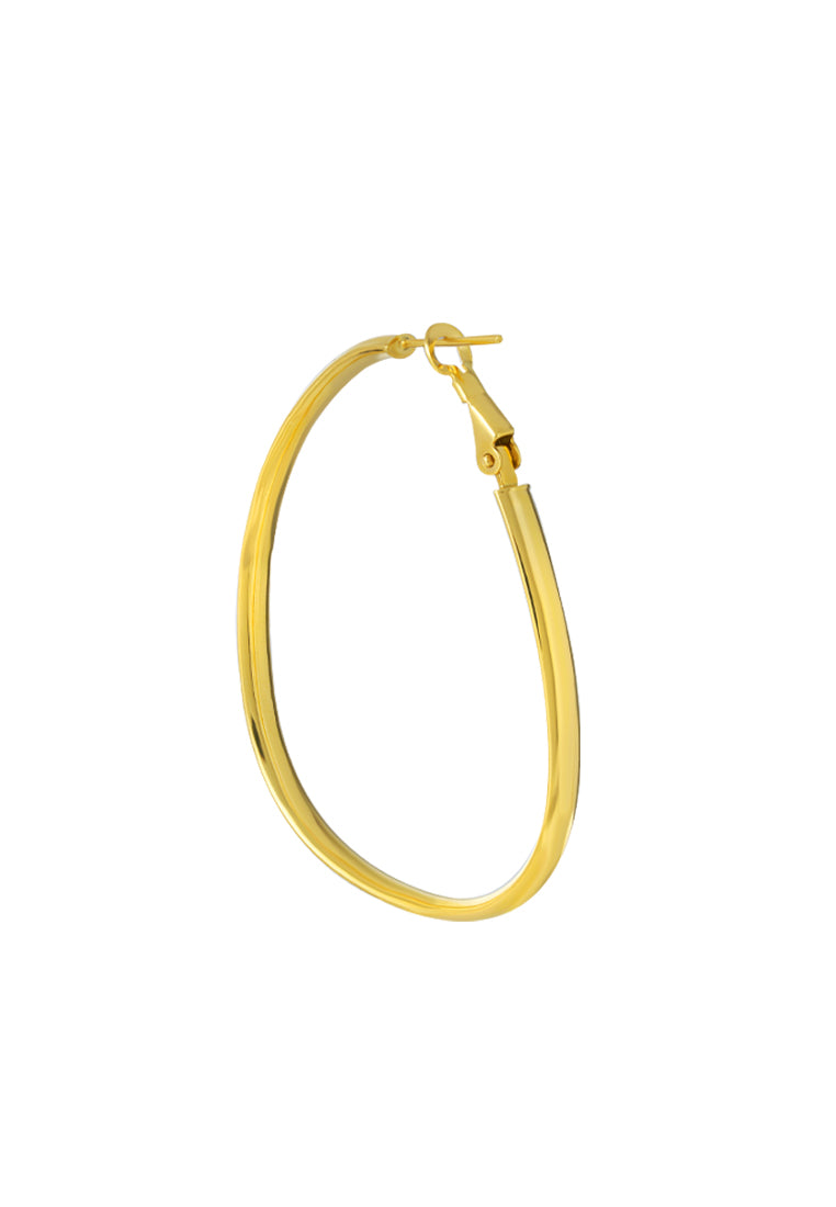 TOMEI Lusso Italia Dainty Big Hoop Earrings, Yellow Gold 916