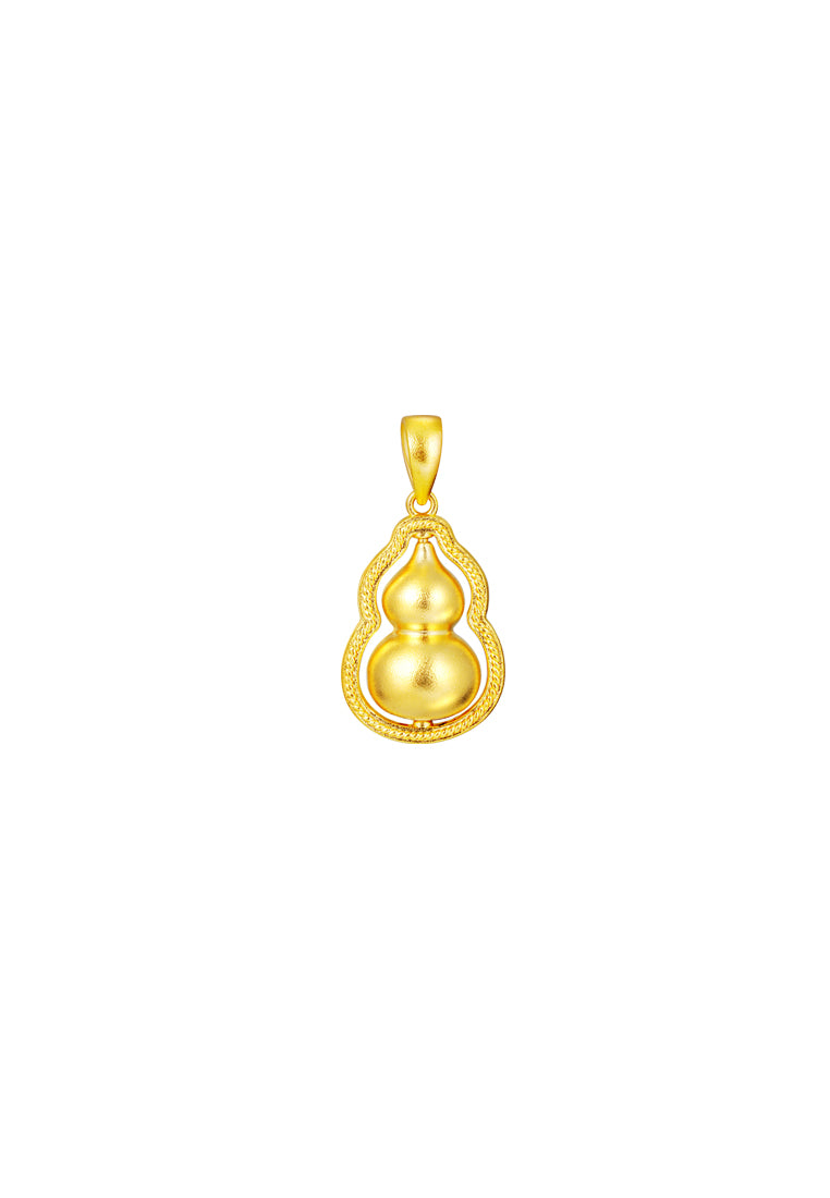 TOMEI Gourd Pendant, Yellow Gold 999