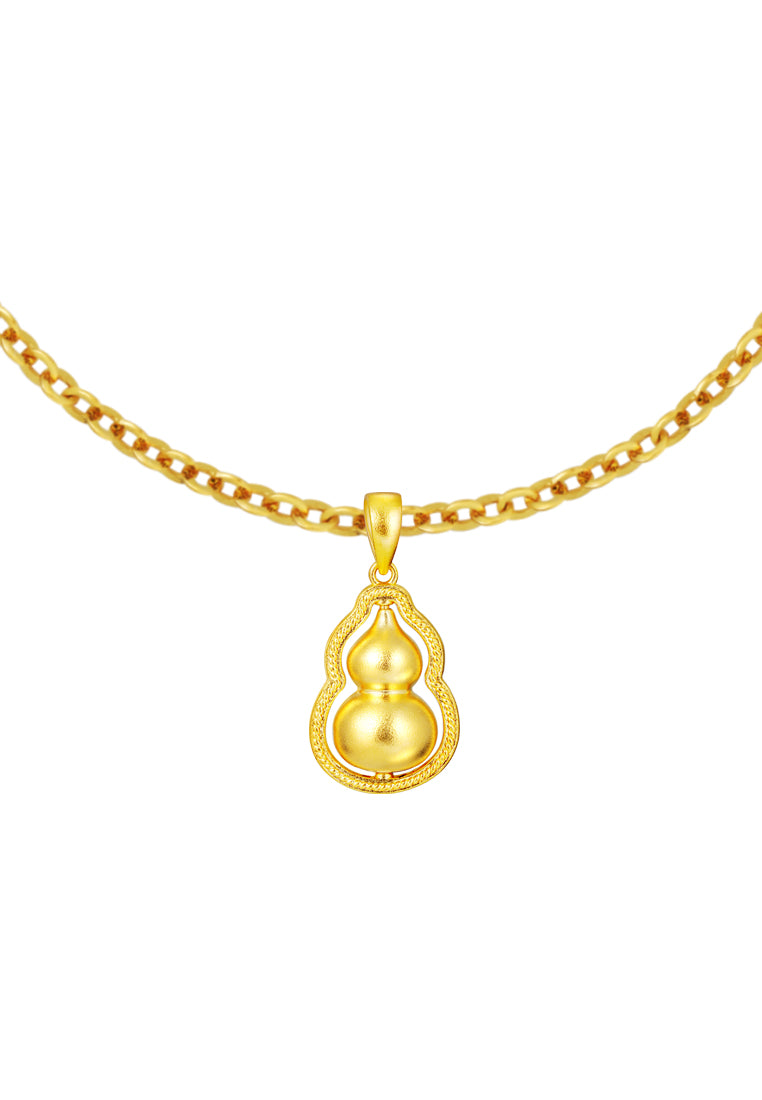 TOMEI Gourd Pendant, Yellow Gold 999