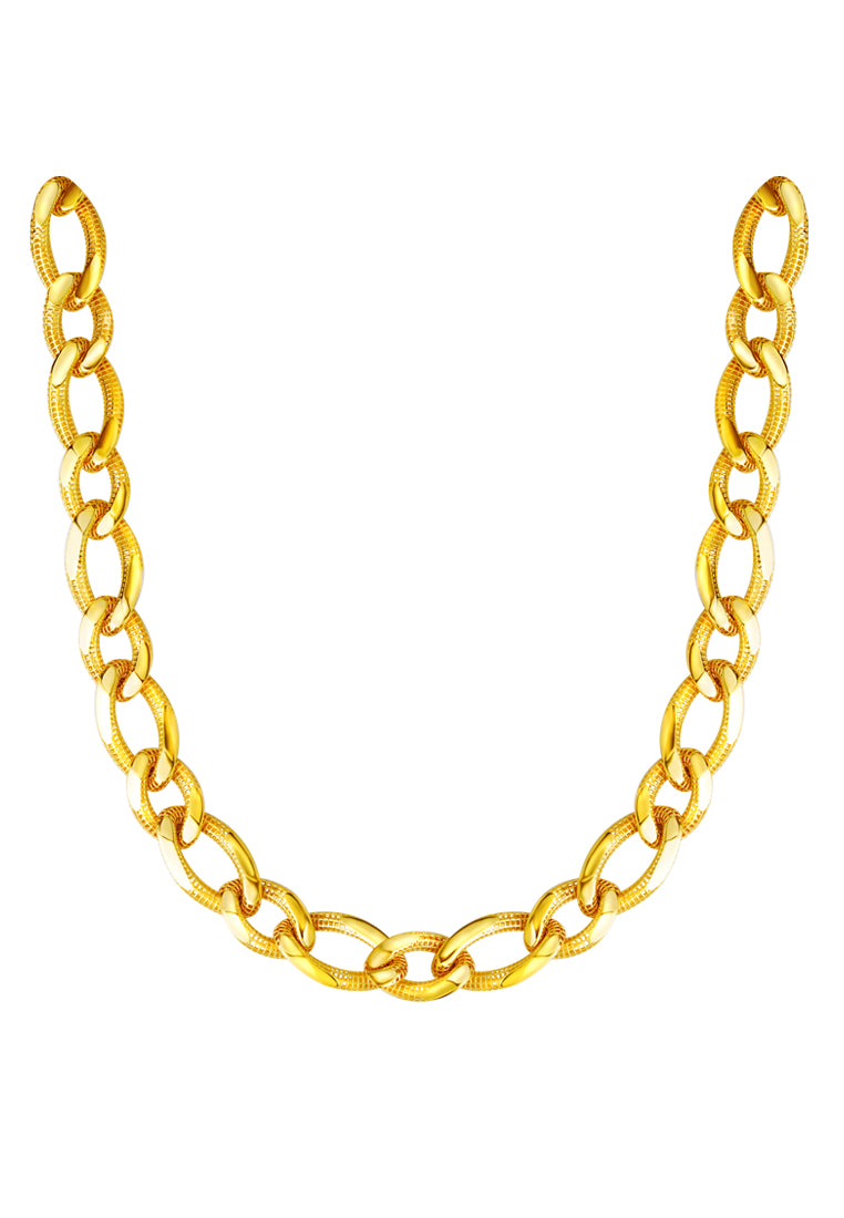 TOMEI Lusso Italia Pleated Necklace, Yellow Gold 916