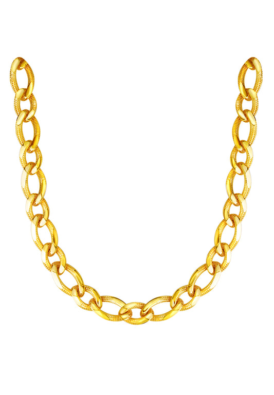 TOMEI Lusso Italia Pleated Necklace, Yellow Gold 916