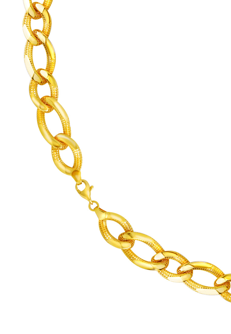 TOMEI Lusso Italia Pleated Necklace, Yellow Gold 916