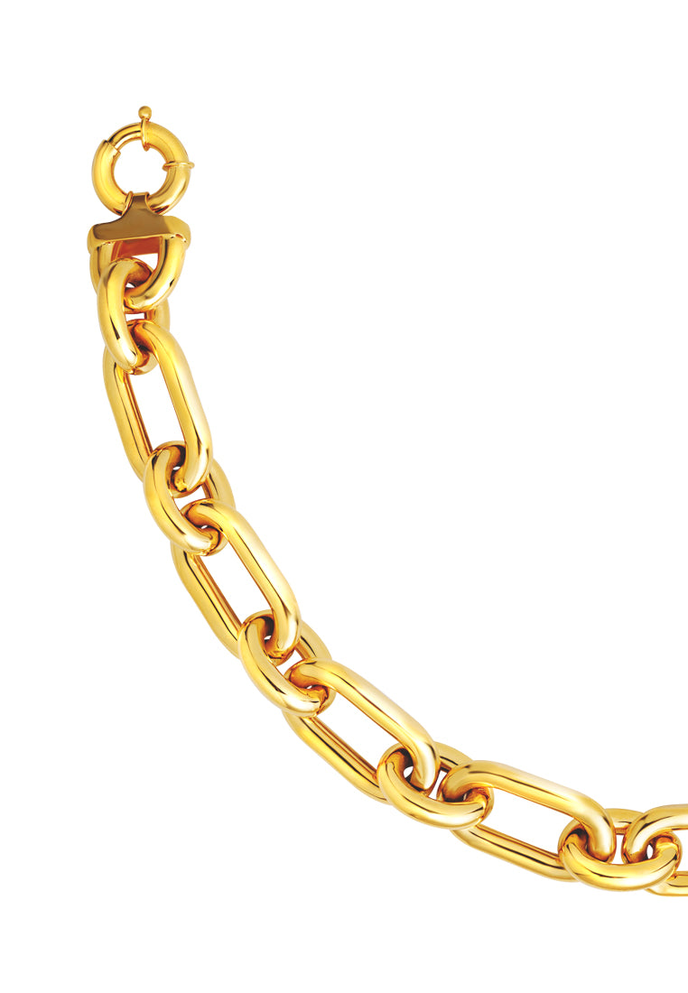 TOMEI Lusso Italia Bold Linked Bracelet, Yellow Gold 916