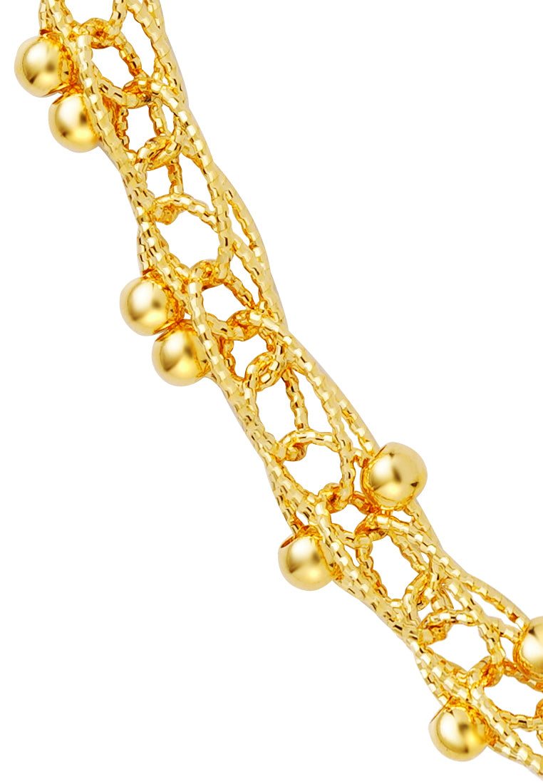 TOMEI Lusso Italia Tangled Beads Bracelet, Yellow Gold 916