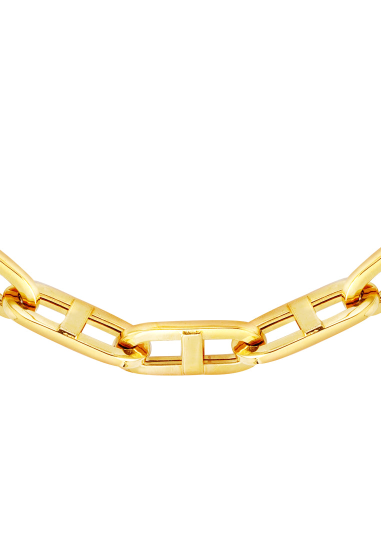 TOMEI Lusso Italia Elongated Link Necklace, Yellow Gold 916