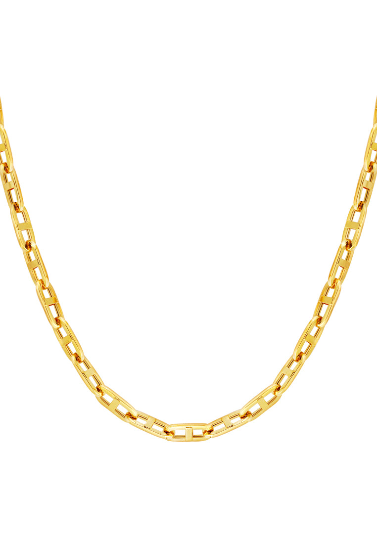 TOMEI Lusso Italia Elongated Link Necklace, Yellow Gold 916