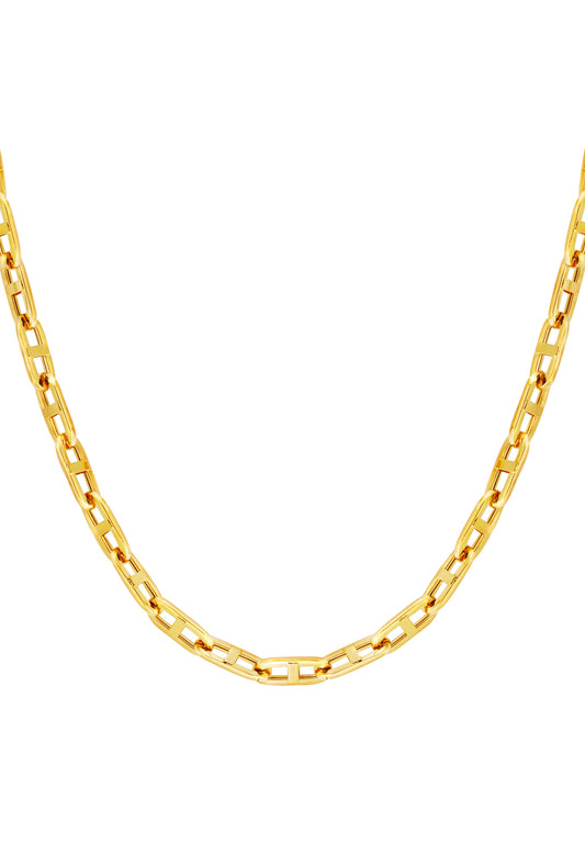 TOMEI Lusso Italia Elongated Link Necklace, Yellow Gold 916