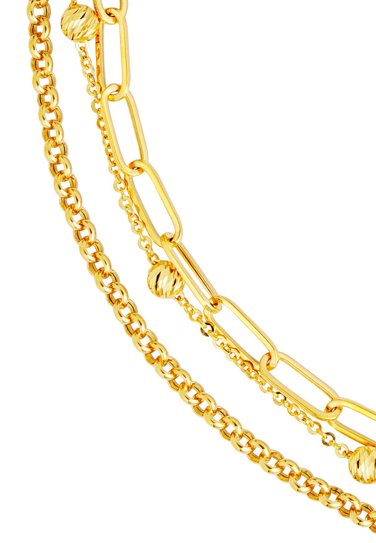 TOMEI Lusso Italia Stylist Layered Bracelet, Yellow Gold 916