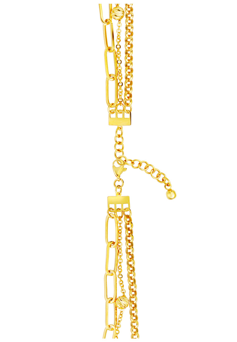 TOMEI Lusso Italia Stylist Layered Bracelet, Yellow Gold 916