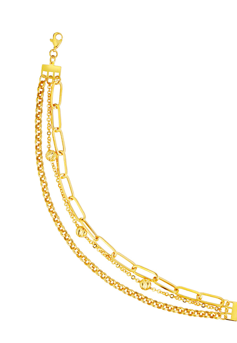 TOMEI Lusso Italia Stylist Layered Bracelet, Yellow Gold 916