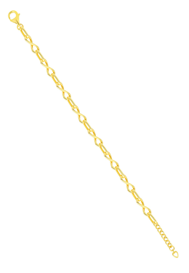 TOMEI Infinity Linked Bracelet, Yellow Gold 916