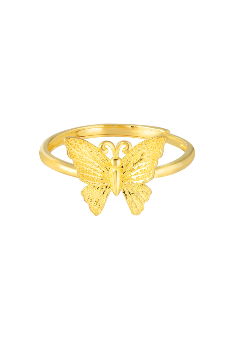 TOMEI XIFU Majestic Butterfly Ring, Yellow Gold 999