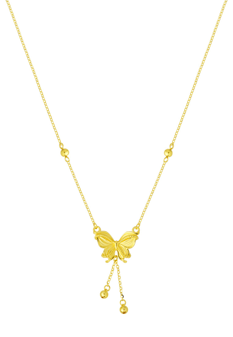 TOMEI XIFU Grandiose Butterfly Necklace, Yellow Gold 999