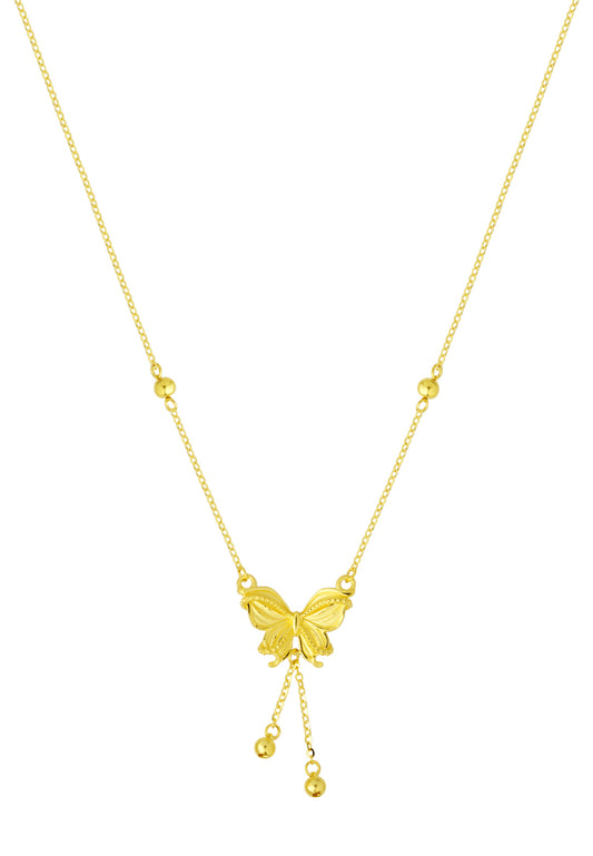 TOMEI XIFU Grandiose Butterfly Necklace, Yellow Gold 999