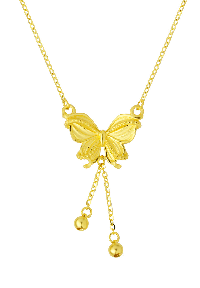 TOMEI XIFU Grandiose Butterfly Necklace, Yellow Gold 999