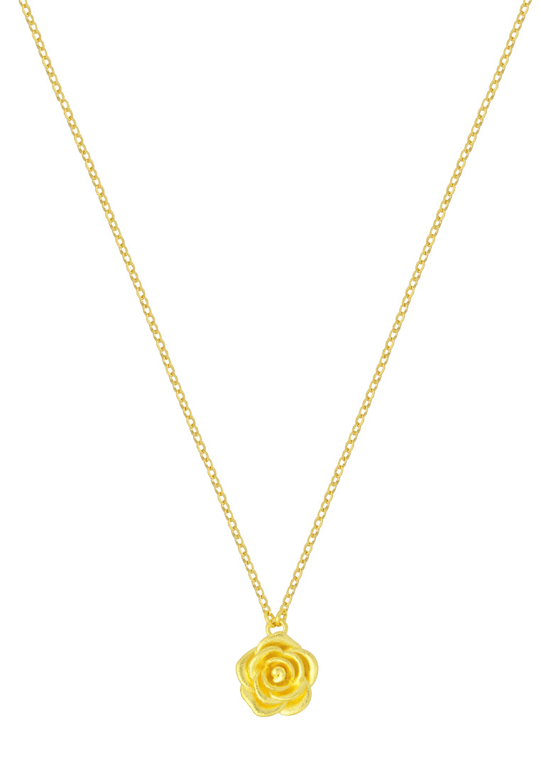 TOMEI XIFU Rose Necklace, Yellow Gold 999