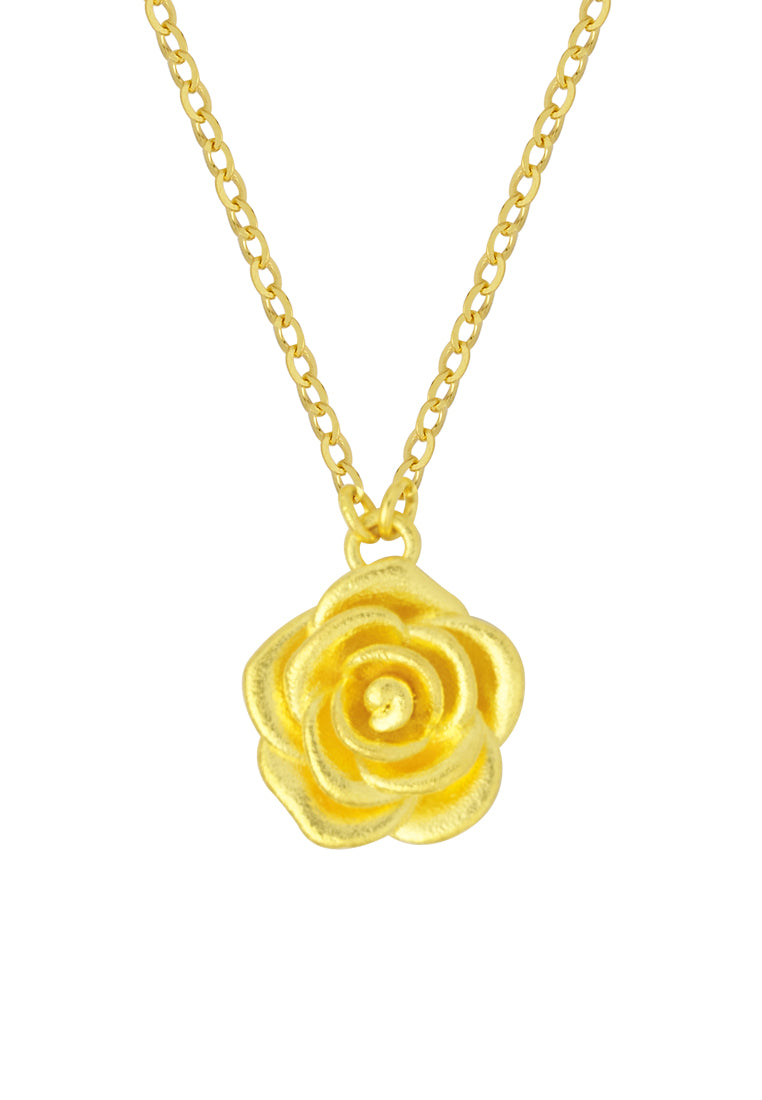 TOMEI XIFU Rose Necklace, Yellow Gold 999