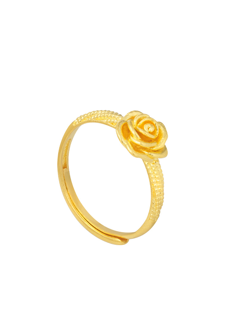 TOMEI XIFU Rose Ring, Yellow Gold 999