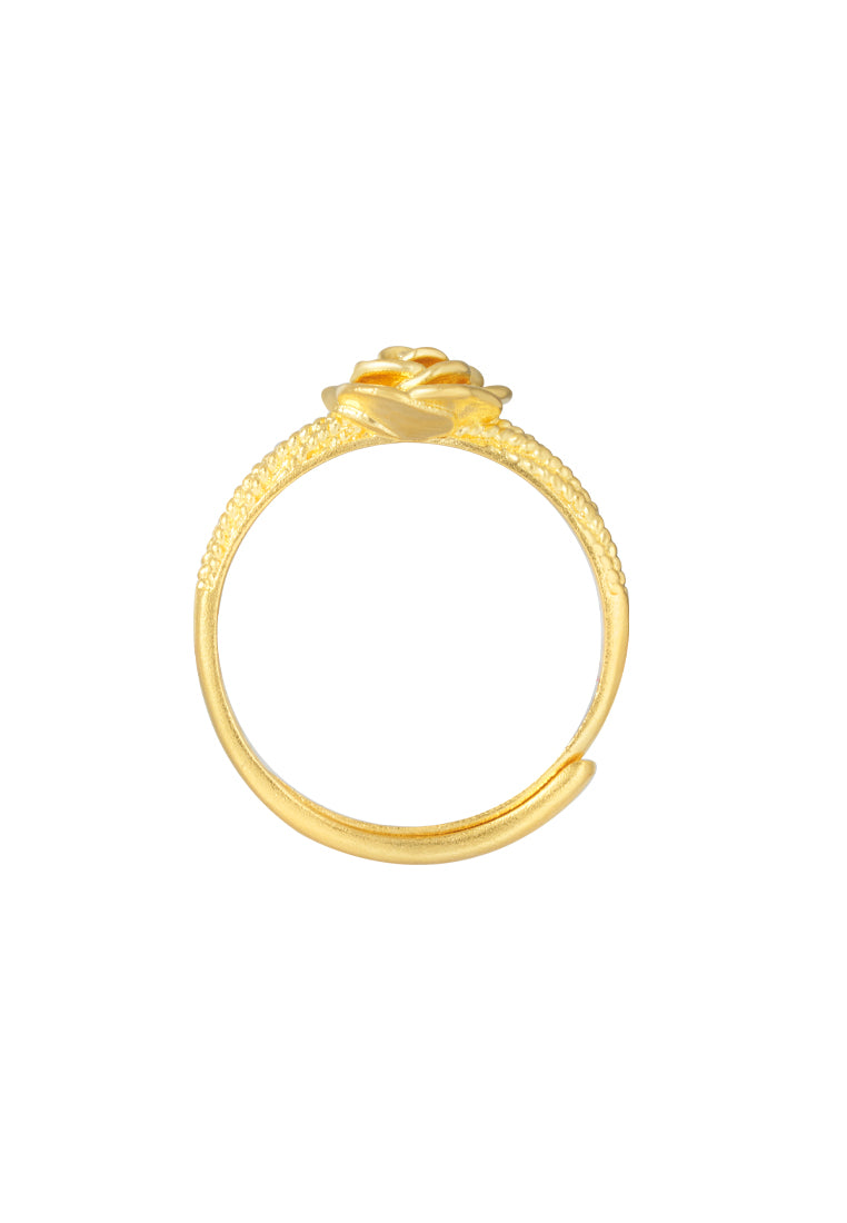 TOMEI XIFU Rose Ring, Yellow Gold 999