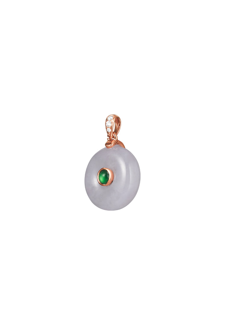 TOMEI Jade Of Completeness Pendant, Rose Gold 750