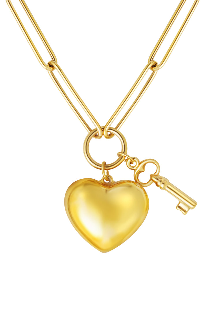 TOMEI Lusso Italia Unlock Your Heart Necklace, Yellow Gold 916