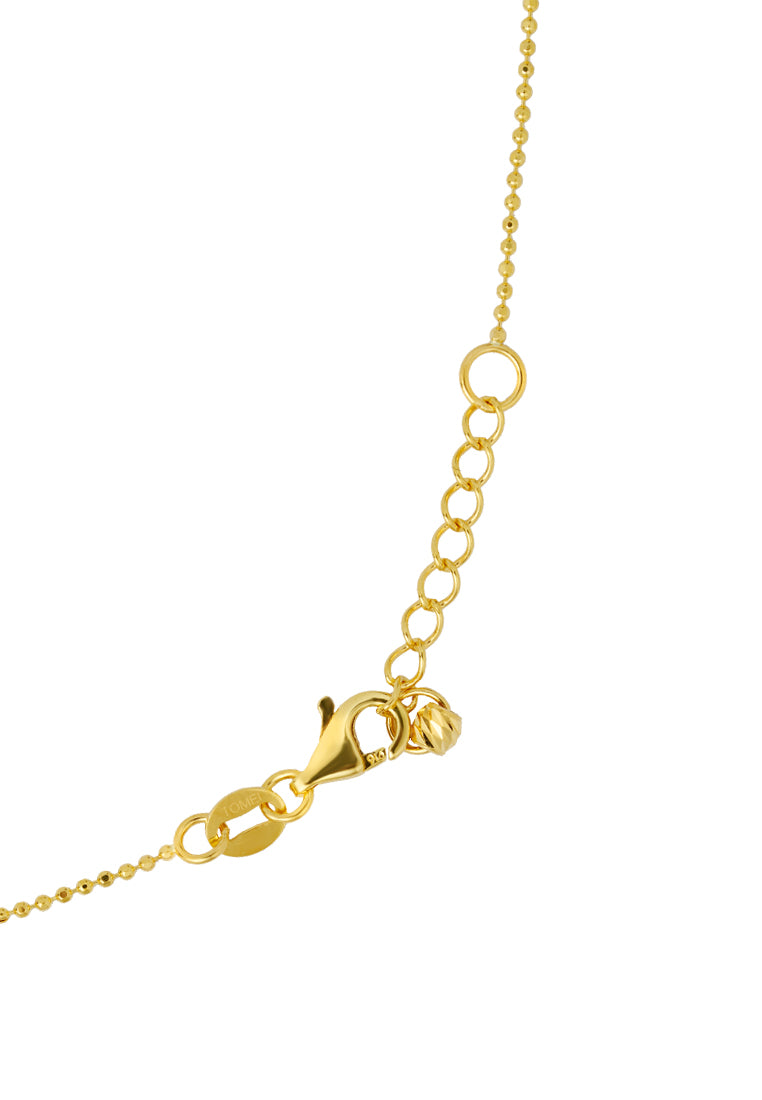 TOMEI Gilded Chain-esque Necklace, Yellow Gold 916 (IN-H5708-1C)