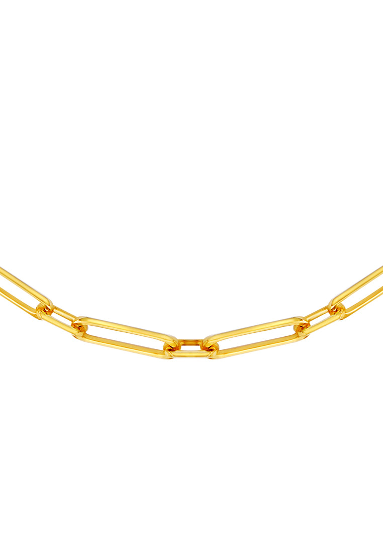 TOMEI Glossy Linked Necklace, Yellow Gold 916