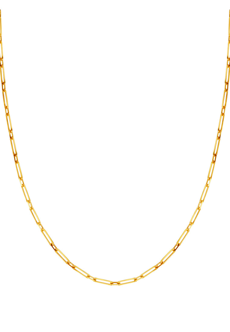 TOMEI Glossy Linked Necklace, Yellow Gold 916