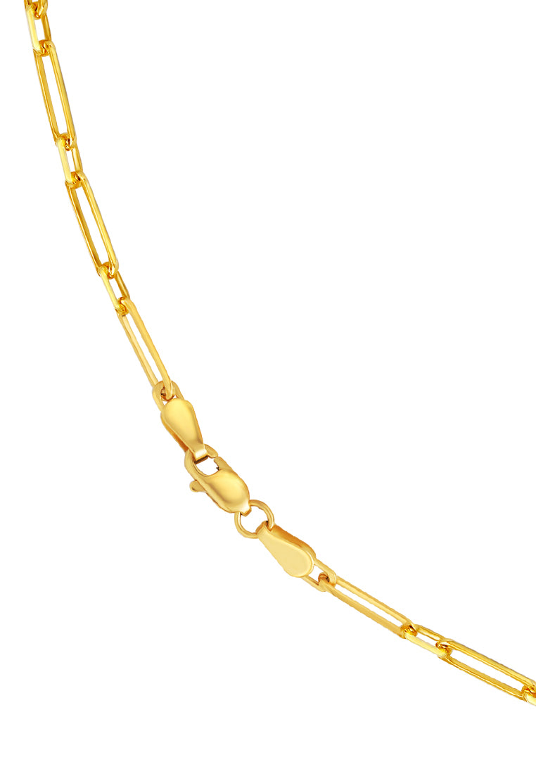 TOMEI Glossy Linked Necklace, Yellow Gold 916