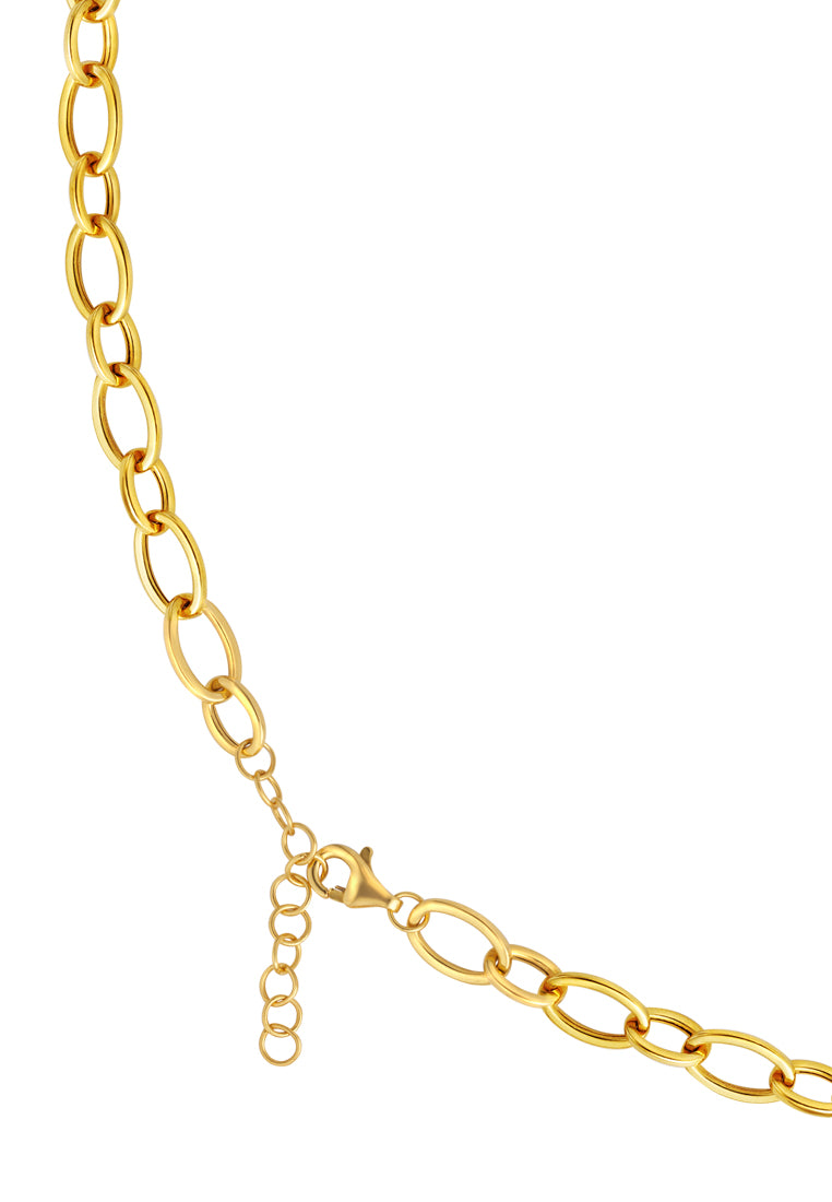 TOMEI Lusso Italia Key and Lock Necklace, Yellow Gold 916