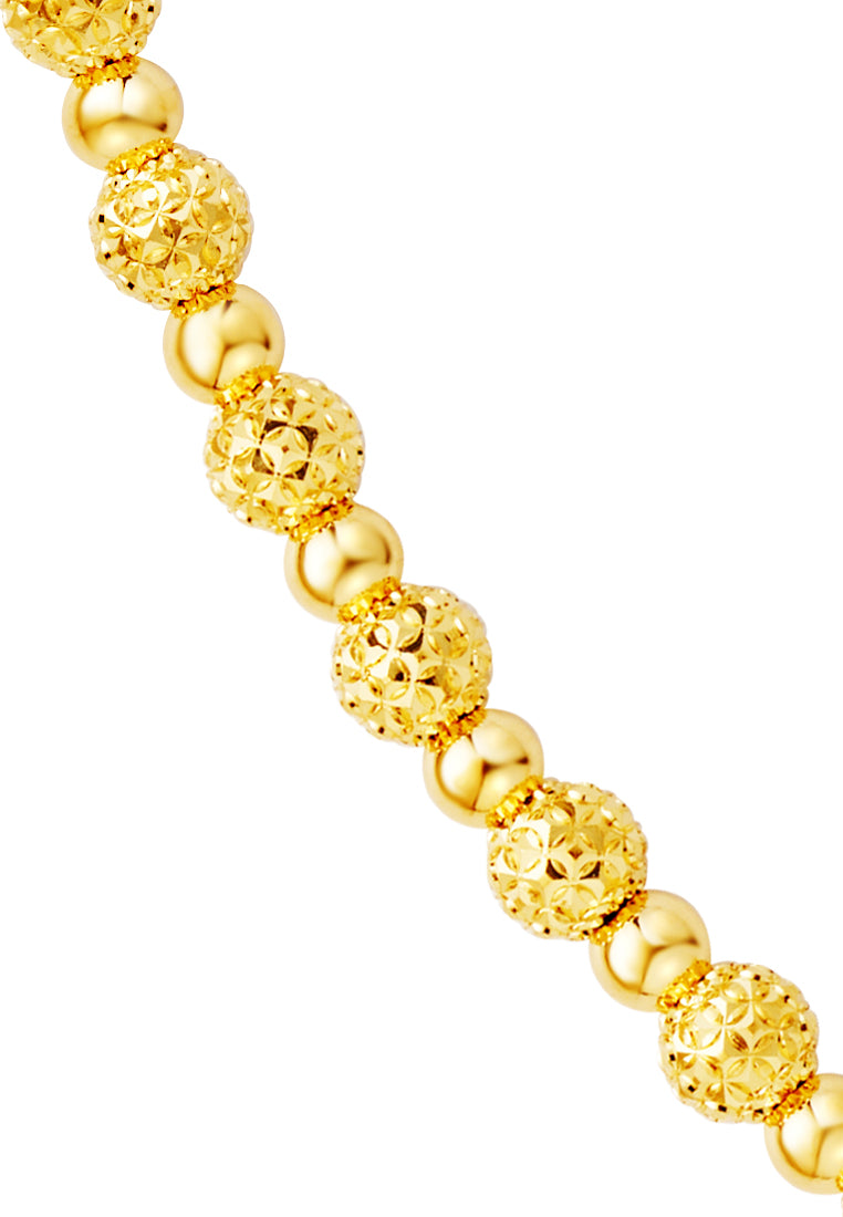 TOMEI Lusso Italia Fluorescence Beads Bracelet, Yellow Gold 916