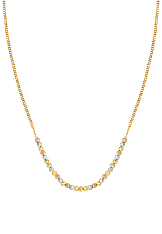 TOMEI Lusso Italia Fluorescence Beads Necklace, Yellow Gold 916