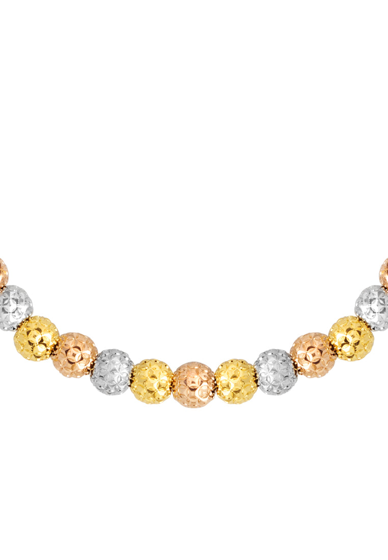 TOMEI Lusso Italia Fluorescence Beads Necklace, Yellow Gold 916