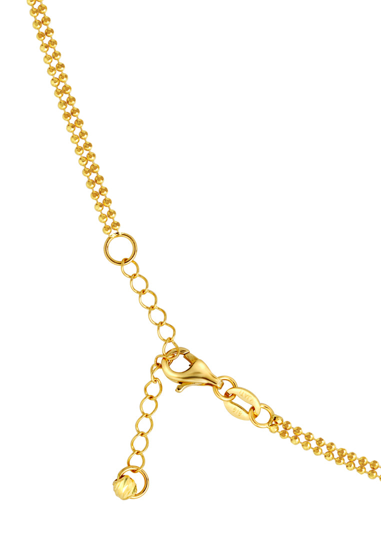 TOMEI Lusso Italia Fluorescence Beads Necklace, Yellow Gold 916