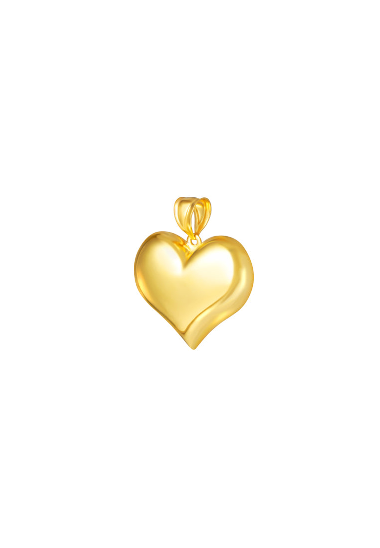 TOMEI Lusso Italia Woven Heart Pendant, Yellow Gold 916