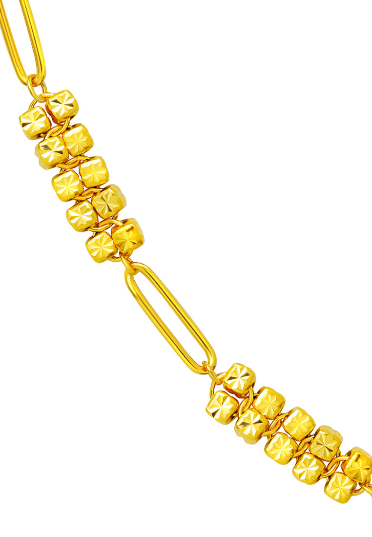 TOMEI Cubic Bracelet, Yellow Gold 916