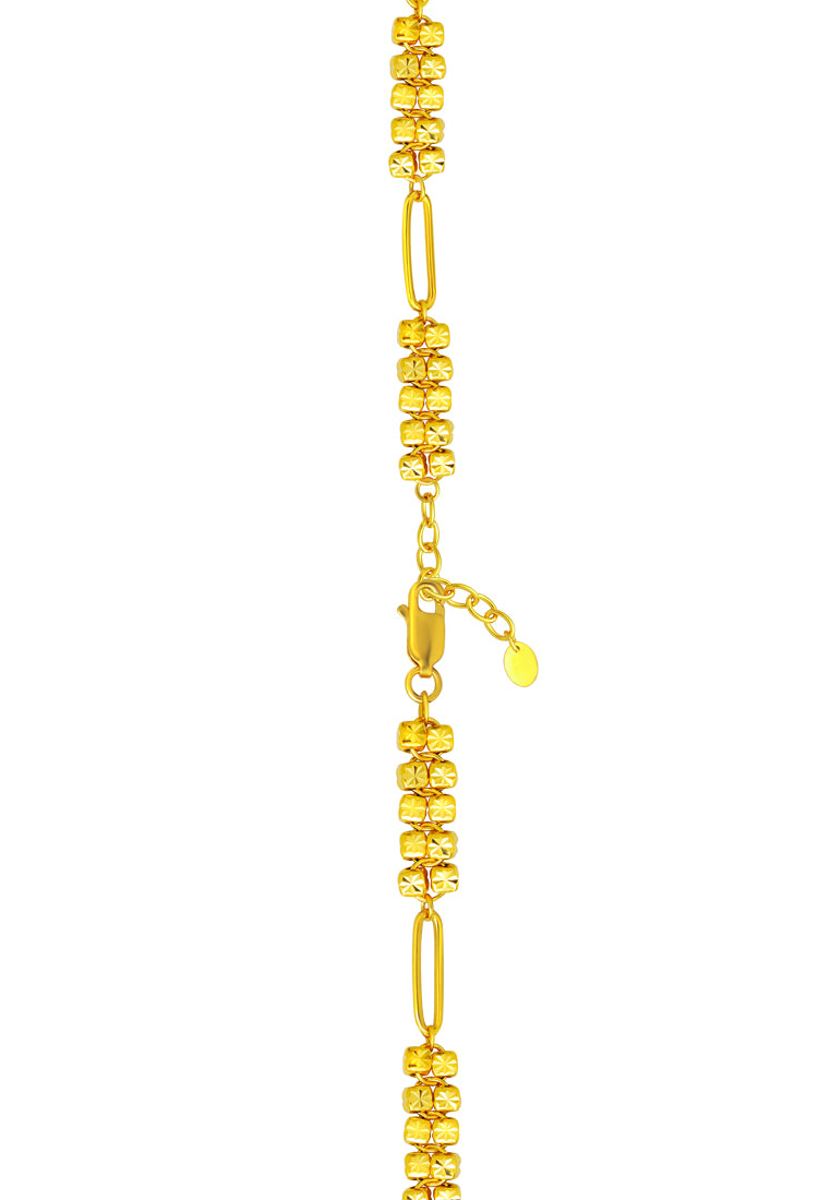 TOMEI Cubic Bracelet, Yellow Gold 916