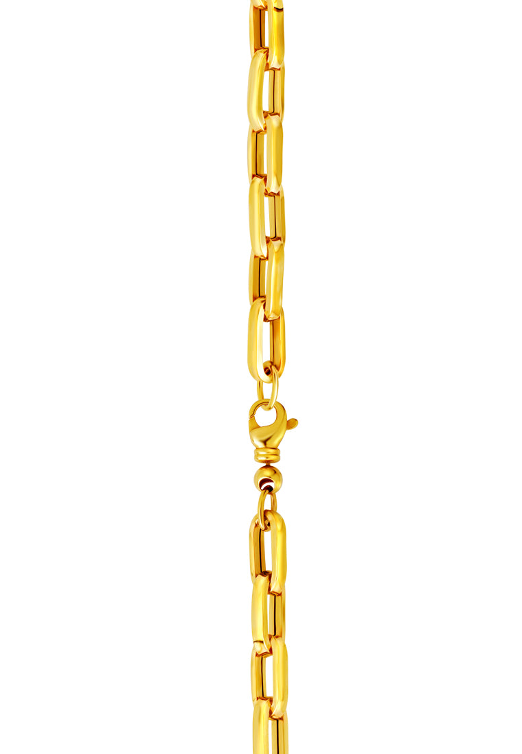 TOMEI Lusso Italia Bold Linked Bracelet, Yellow Gold 916