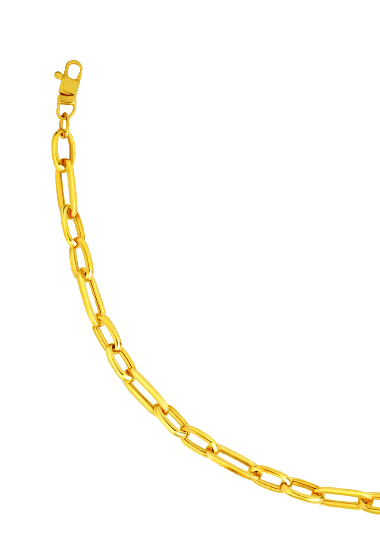 TOMEI Lusso Italia Glossy Linked Bracelet, Yelow Gold 916