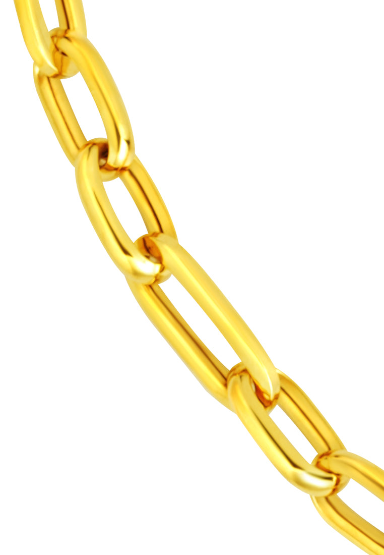 TOMEI Lusso Italia Glossy Linked Bracelet, Yelow Gold 916