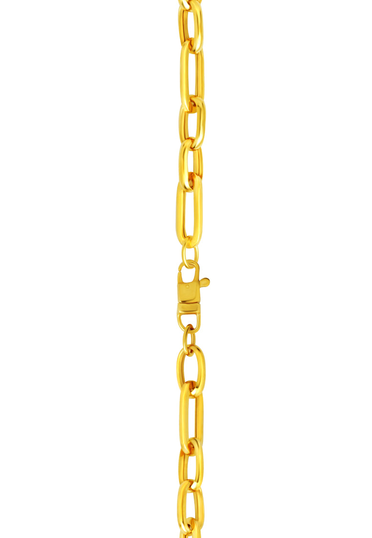 TOMEI Lusso Italia Glossy Linked Bracelet, Yelow Gold 916