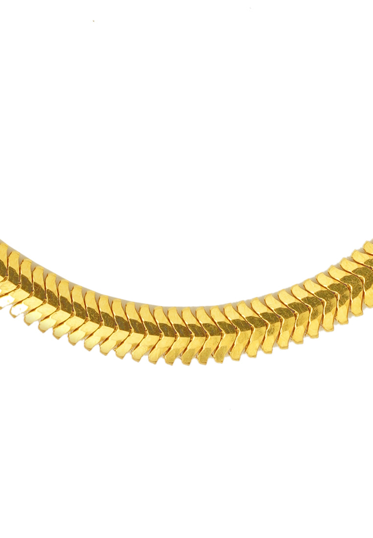 TOMEI Lusso Italia Snake Chain Necklace, Yellow Gold 916