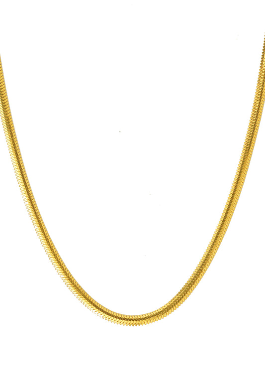 TOMEI Lusso Italia Snake Chain Necklace, Yellow Gold 916