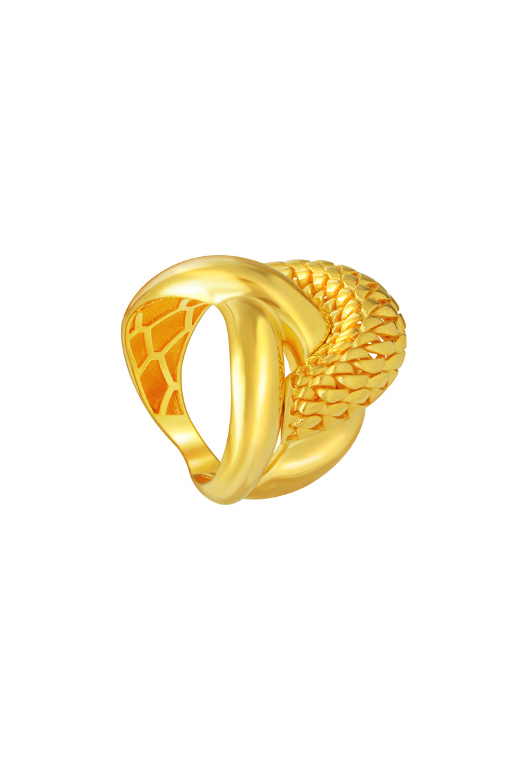 TOMEI Lusso Italia Grandiose Tangled Ring, Yellow Gold 916