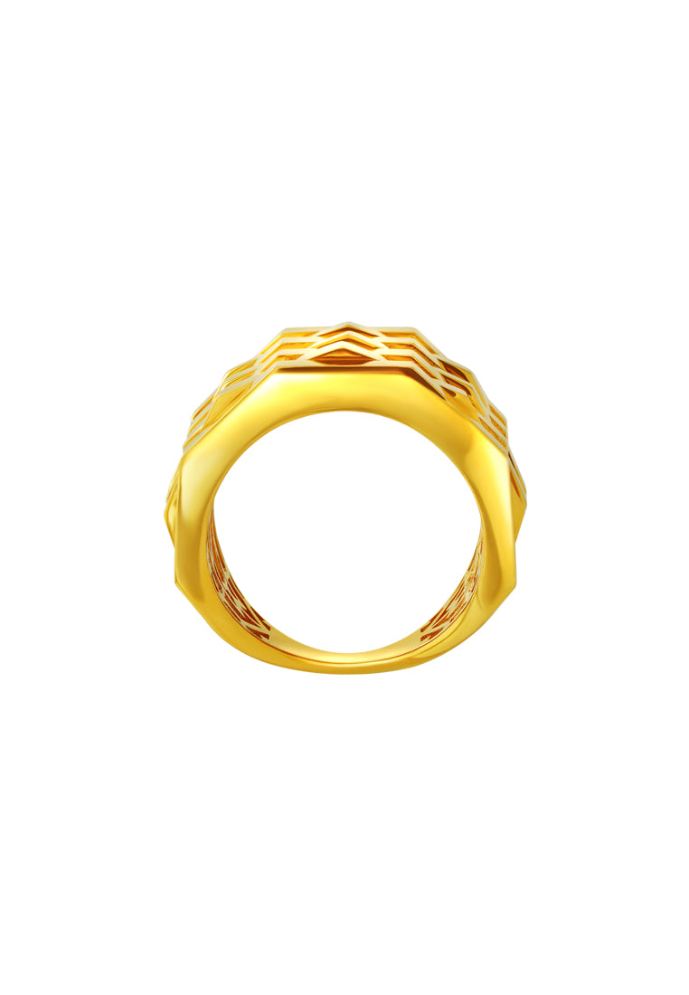 TOMEI Lusso Italia Stacking Ring, Yellow Gold 916