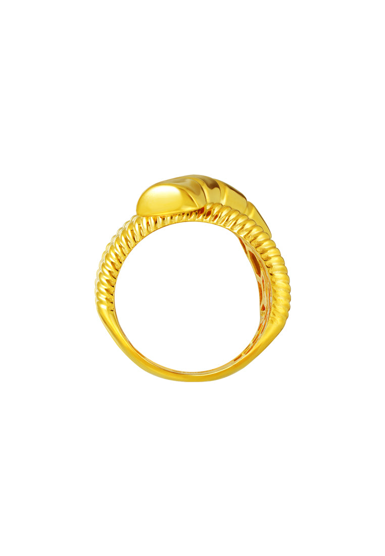 TOMEI Lusso Italia Layered Knot Ring, Yellow Gold 916