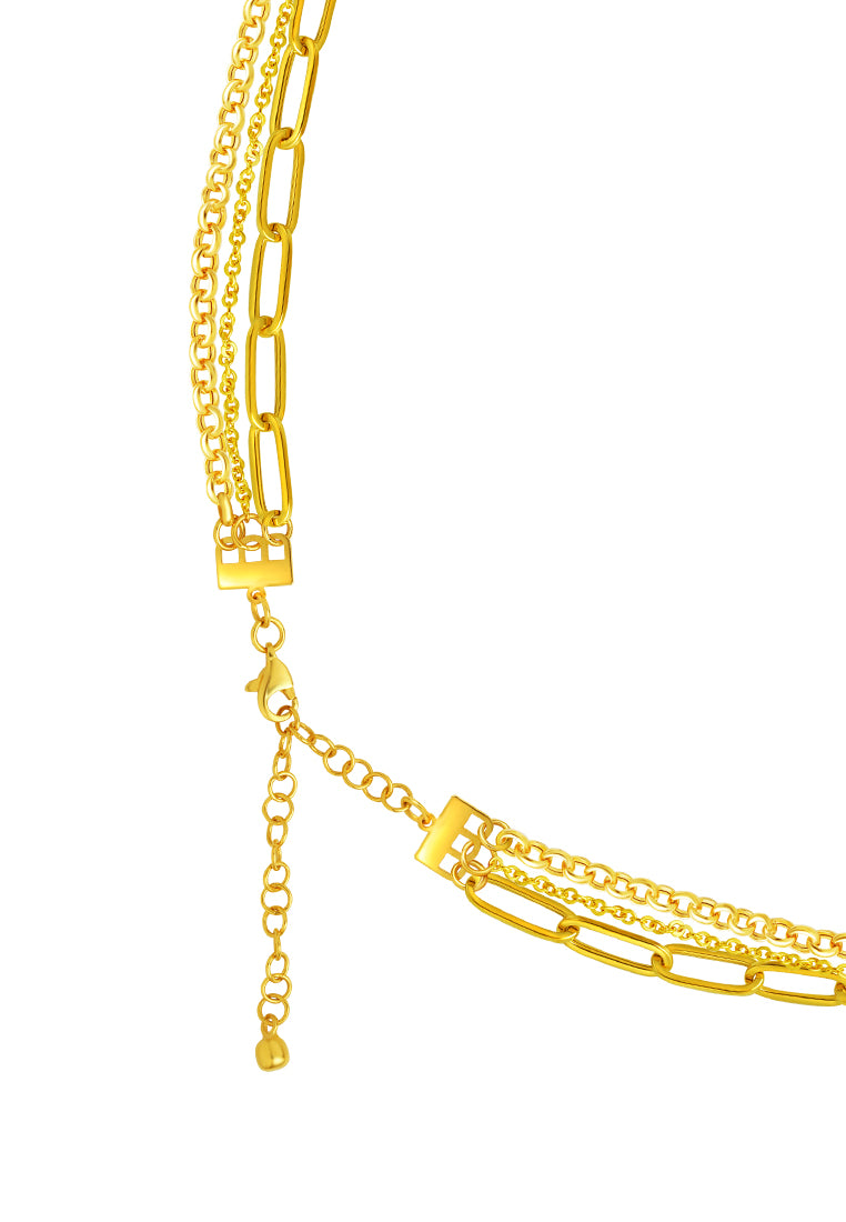 TOMEI Lusso Italia Layered Necklace, Yellow Gold 916