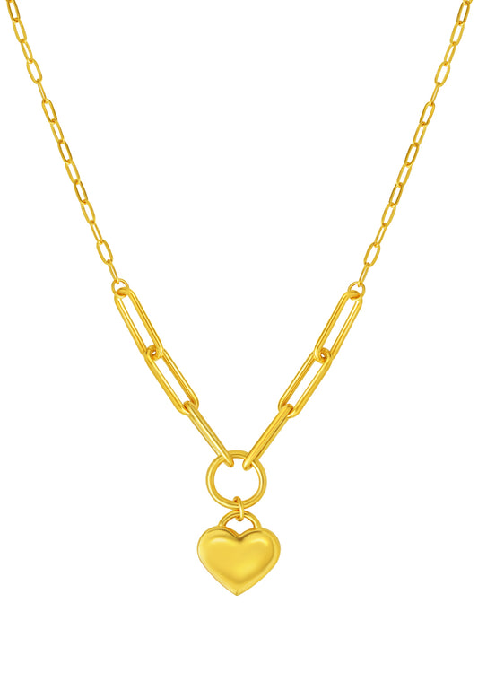 TOMEI Lusso Italia Heart Necklace, Yellow Gold 916