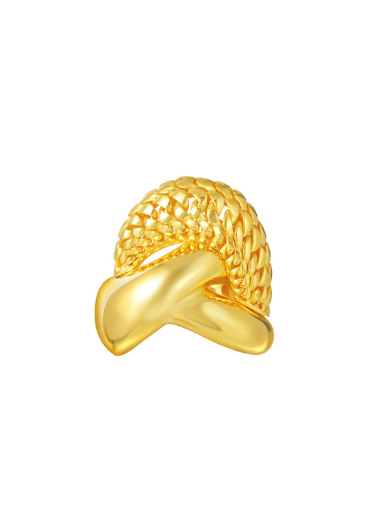 TOMEI Lusso Italia Grandiose Tangled Ring, Yellow Gold 916