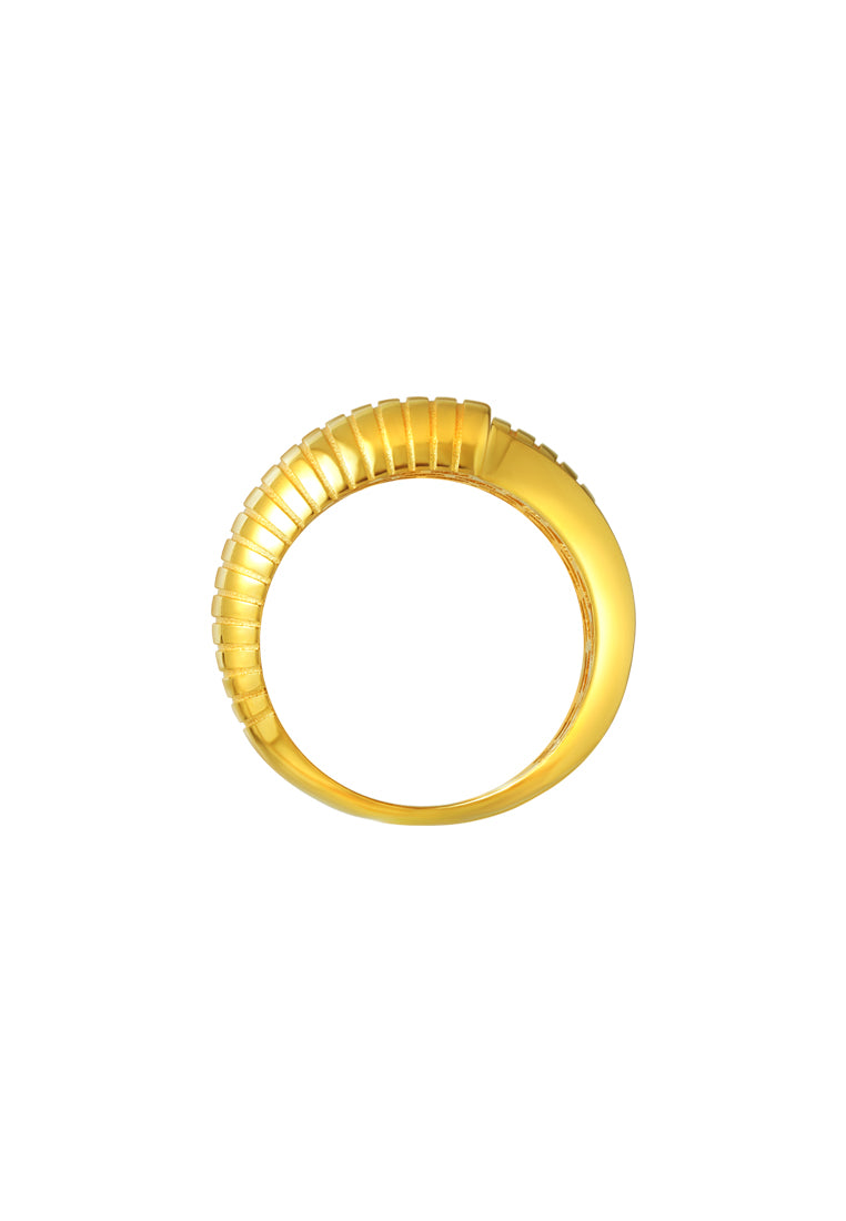 TOMEI Lusso Italia Twisted Ring, Yellow Gold 916